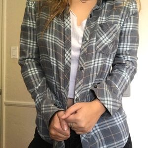 ❌SOLD❌ NEVER WORN blue plaid flannel